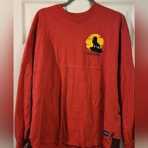 Disney World The Lion King Men's Long-Sleeve Red Graphic Shirt